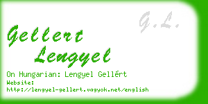 gellert lengyel business card
