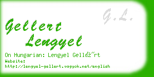 gellert lengyel business card